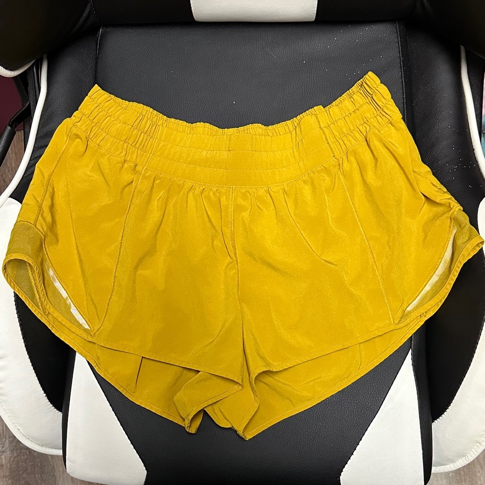 Lululemon Athletica Mustard Women's Athletic Shorts